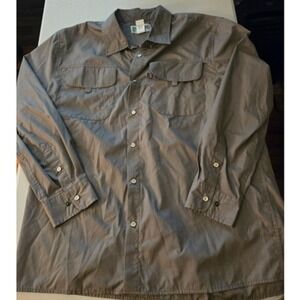Vintage Haband Men's Gray Pearl Snap Shirt Western Style Size Large